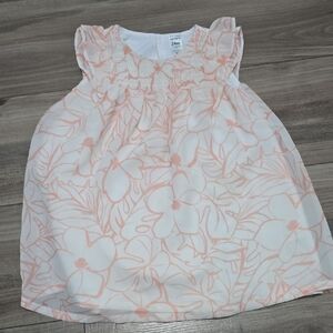 Carter's White and Pink Baby Dress